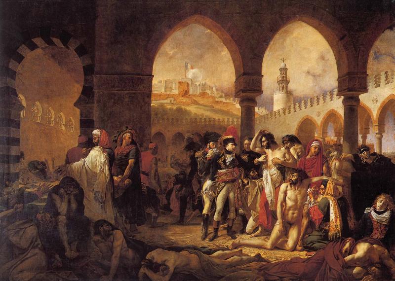 antoine jean gros Bonaparte Visiting the Plague Victims of Jaffa oil painting picture